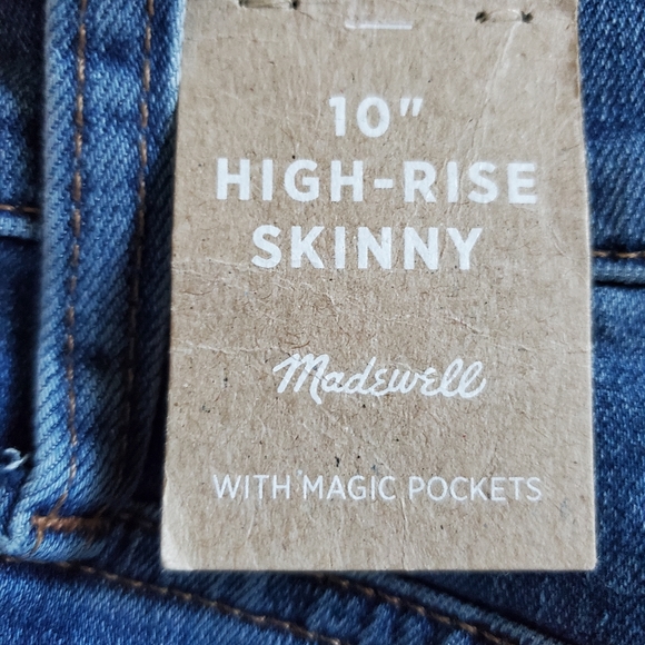 Madewell 10" High Rise Skinny Jeans in Leavitt Wash Style M6234 - Picture 6 of 7
